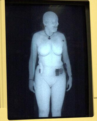 radar image of naked woman