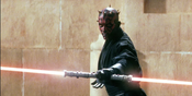 Darth Maul with his lightsaber